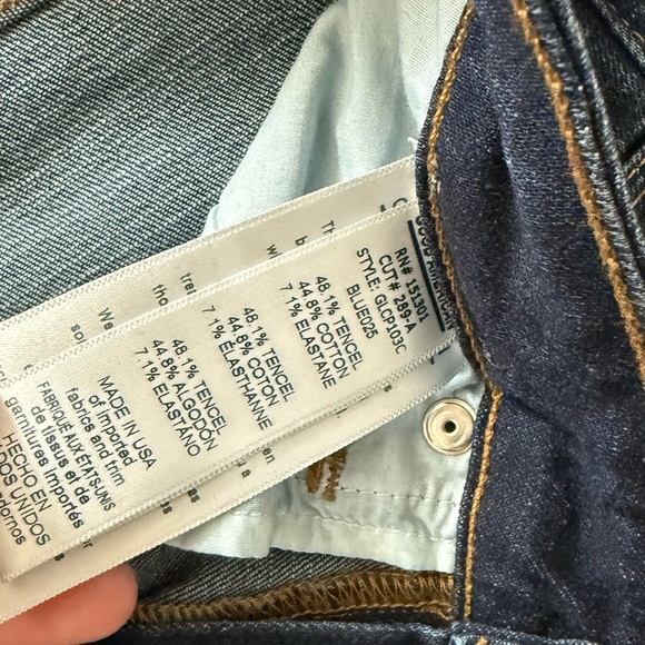 Good American|Good legs crop curvy piecing split hem skinny jeans,dark wash••• - Picture 13 of 16